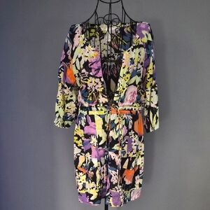 Diane Von Furstenberg Multicolor Floral Swim Dress
